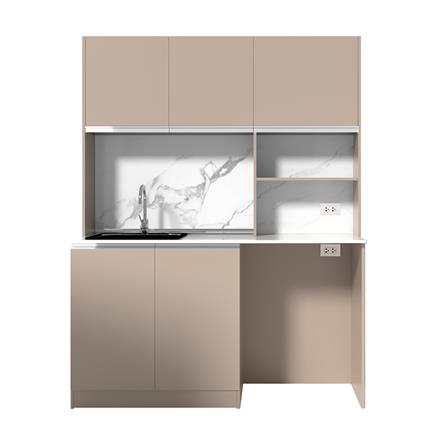 โปรโมชั่น Flash Sale : ชุดครัวสำเร็จรูปท็อปซิงค์ CABIN ELIO 1.60 ม. สีเบจ