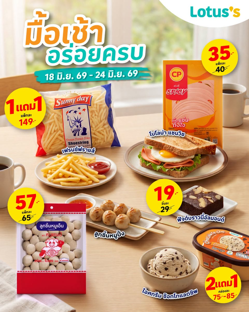 โปรโมชั่น โลตัส : สินค้าพร้อมทาน อร่อยง่าย อิ่มครบ ที่โลตัส