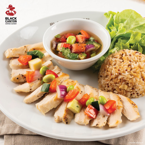 โปรโมชั่น แบล็คแคนยอน : สเต็กอกไก่ย่างซัลซ่าควินัวคู่เครื่องดื่มสดชื่น เริ่ม 189 อร่อยเพื่อสุขภาพ!