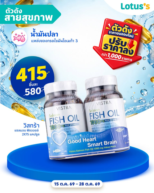 โปรโมชั่น โลตัส : ช้อปตัวดังสายสุขภาพราคาชนออนไลน์ ที่ AxtraMall โลตัสสาขาใหญ่