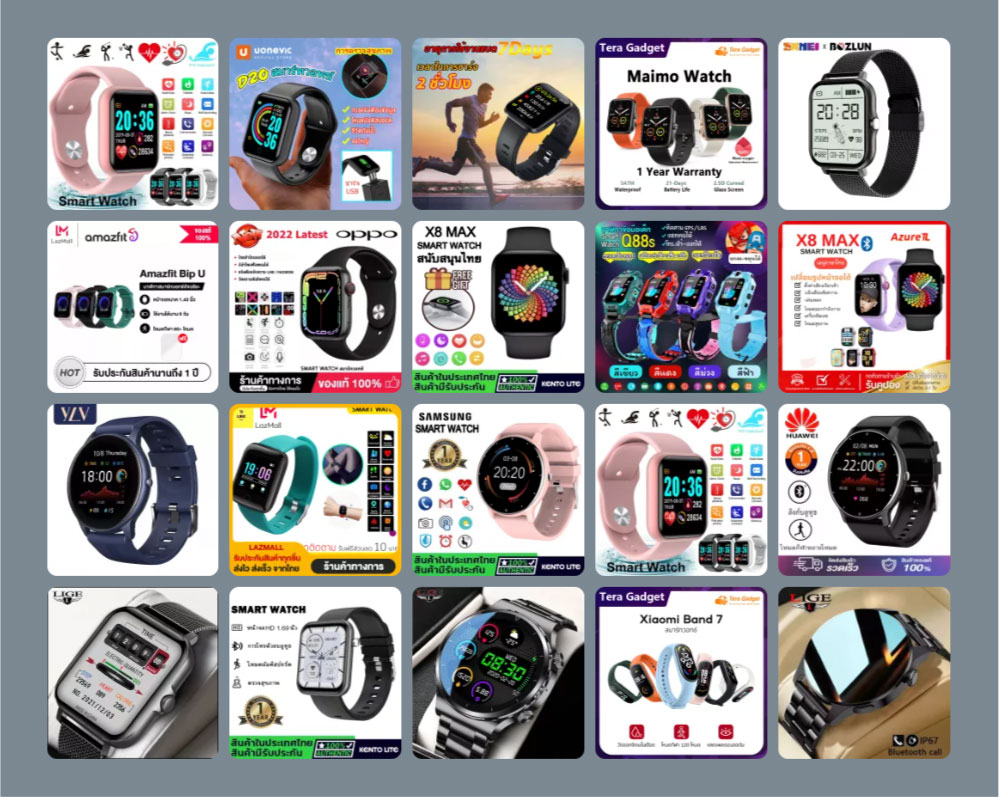 Flash Sale smart watch สมาร์ทวอทช์ นาฬิการอัจฉริยะ